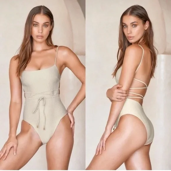 Monday Swimwear Floral One Piece - Red and White - Picture 6 of 6